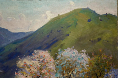 Oil painting Hut in the mountains Tyukha Ivan Andreevich