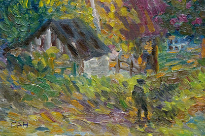 Oil painting Forest landscape Gan Nina Sergeevna
