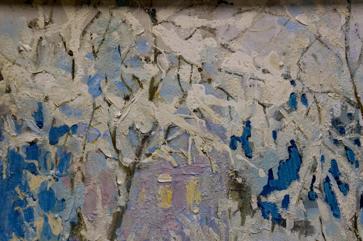 Oil painting Landscape overlooking the city Semykina Lyudmila Nikolaevna