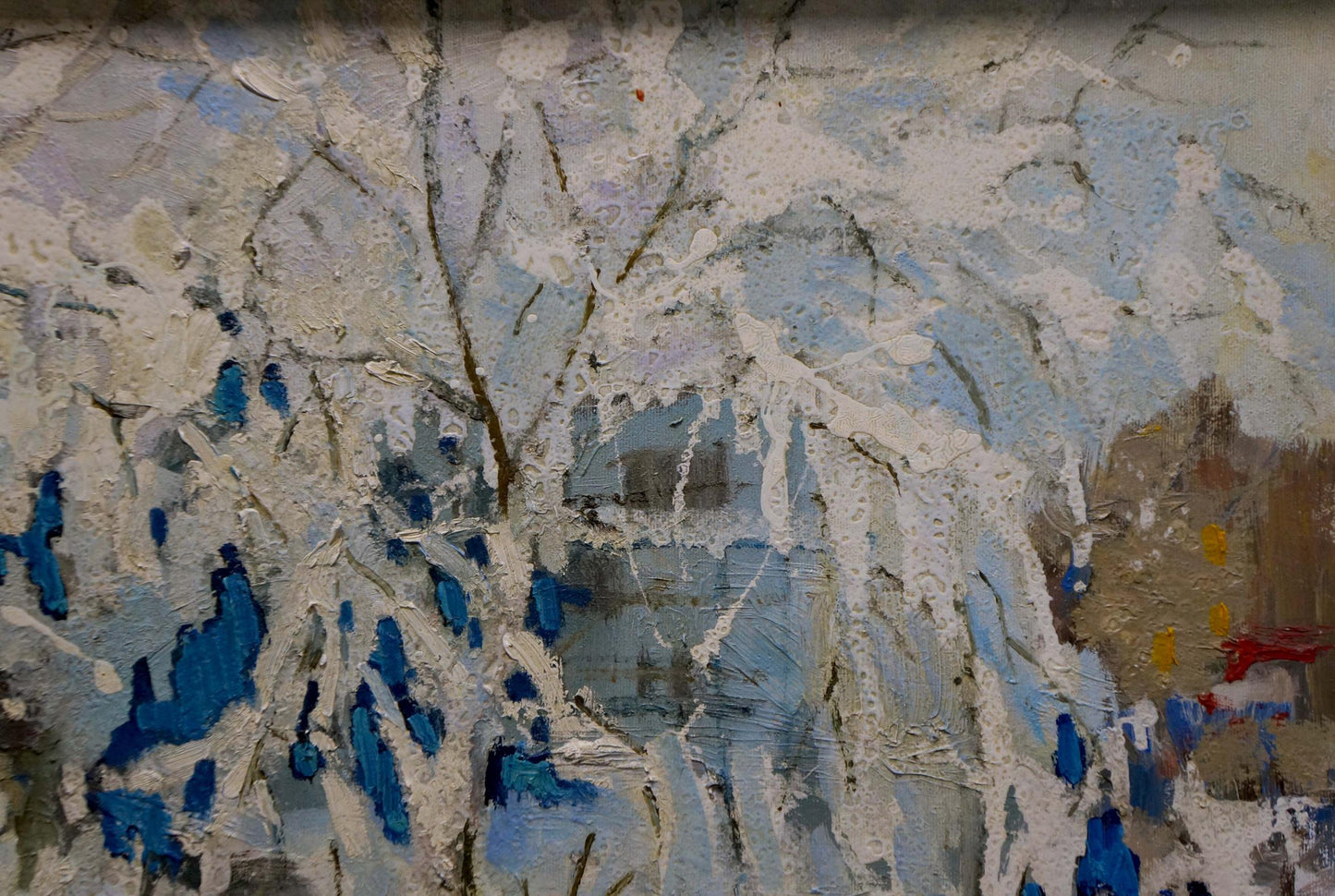 Oil painting Landscape overlooking the city Semykina Lyudmila Nikolaevna