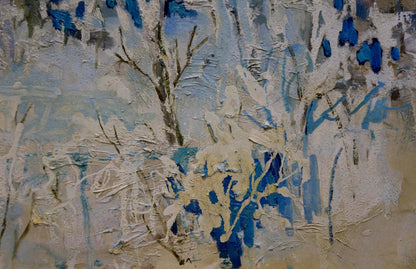 Oil painting Landscape overlooking the city Semykina Lyudmila Nikolaevna