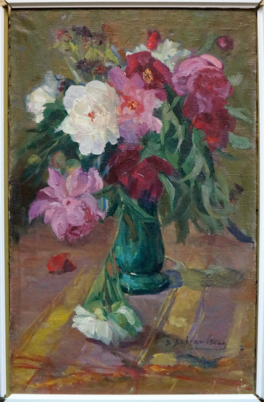 Oil painting Morning bouquet of flowers Vera Dovgalevskaya