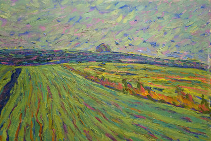 Dmitry Andreevich Chvala's oil painting capturing "Fields"
