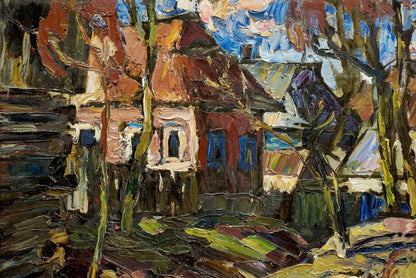 In oil, Kiyansky depicts the scene of Sednev