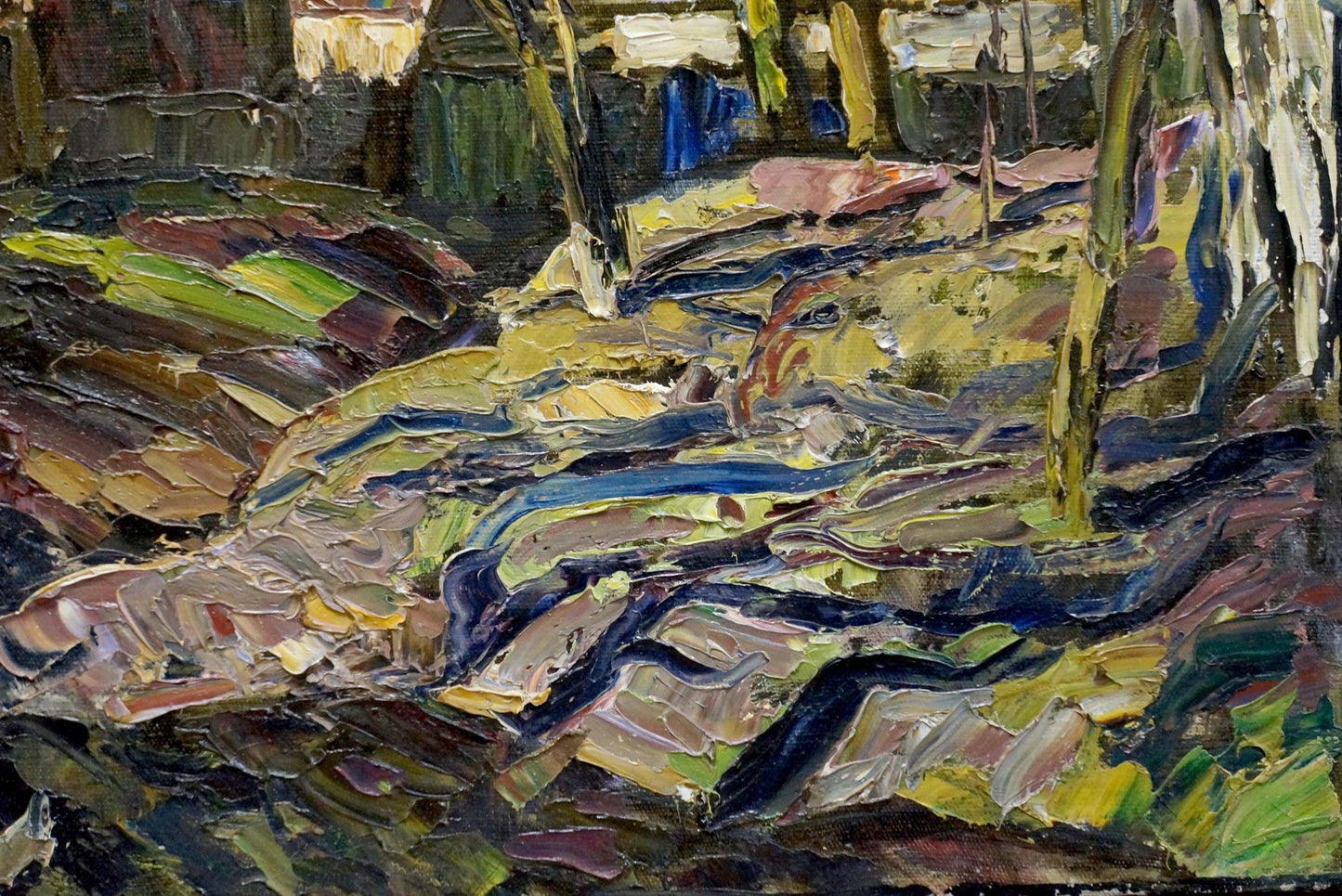 A scene of Sednev is depicted in the oil painting