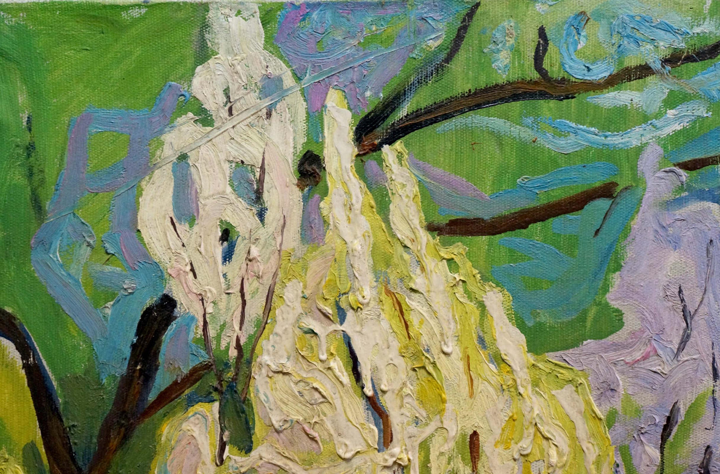 Abstract oil painting Forest landscape Valentina Goncharenko