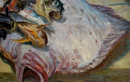 Oil painting Fishes Basov Yakov Alexandrovich