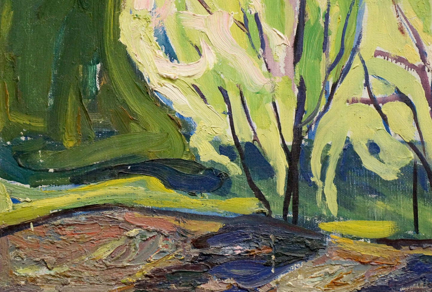 Abstract oil painting Springtime Arboretum Valentina Goncharenko