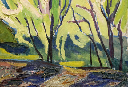 Abstract oil painting Springtime Arboretum Valentina Goncharenko