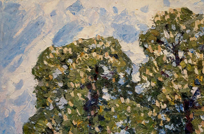 Oil painting Tree blossoms Konovalov Yuri Alexandrovich