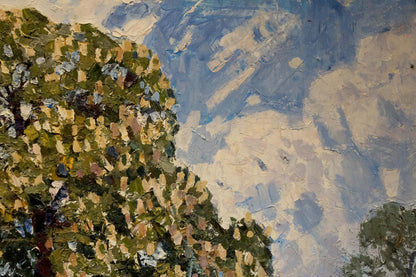 Oil painting Tree blossoms Konovalov Yuri Alexandrovich