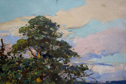 Oil painting Rural landscape Turovetsky Leonid Markovich