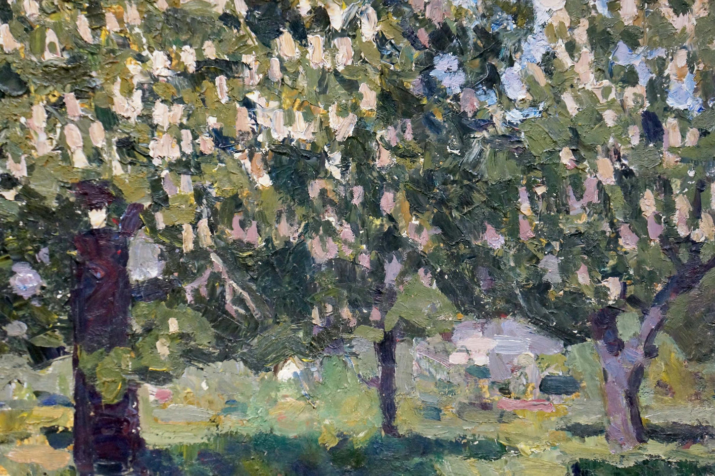 Oil painting Tree blossoms Konovalov Yuri Alexandrovich
