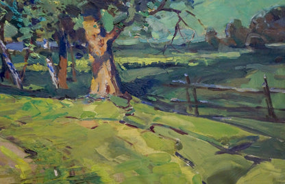 Oil painting Rural landscape Turovetsky Leonid Markovich