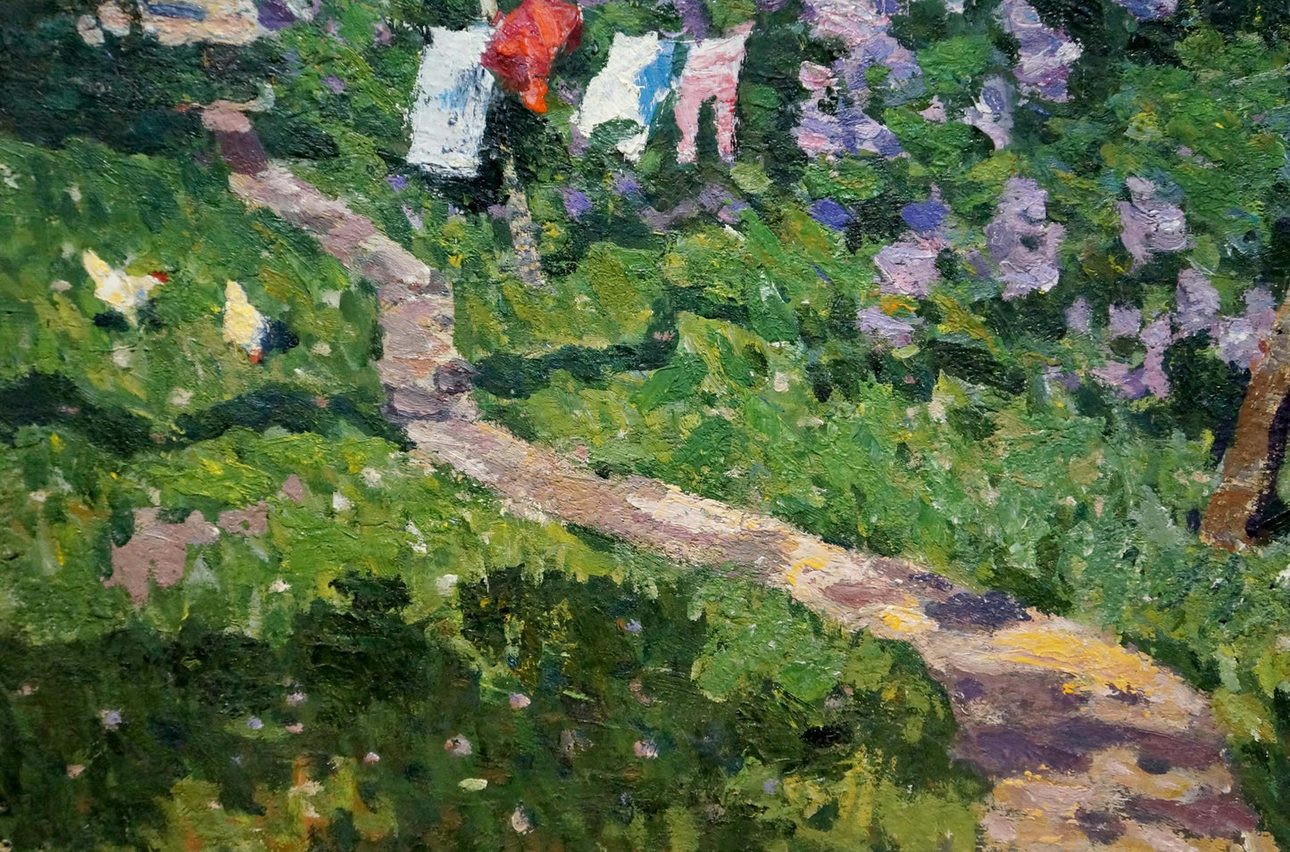 Oil painting Courtyard landscape Konovalov Yuri Alexandrovich