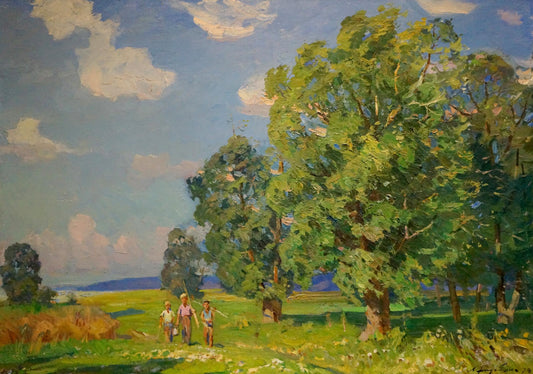 Oil painting Walk through the woods Khodchenko Lev Pavlovich