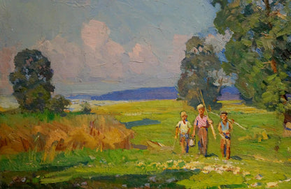 Oil painting Walk through the woods Khodchenko Lev Pavlovich
