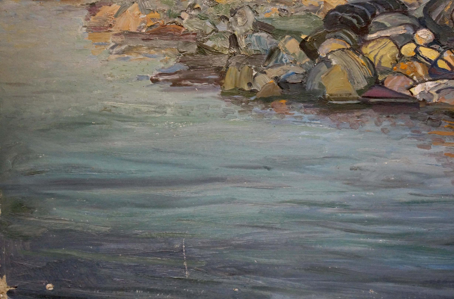 Oil painting On the shore Unknown artist