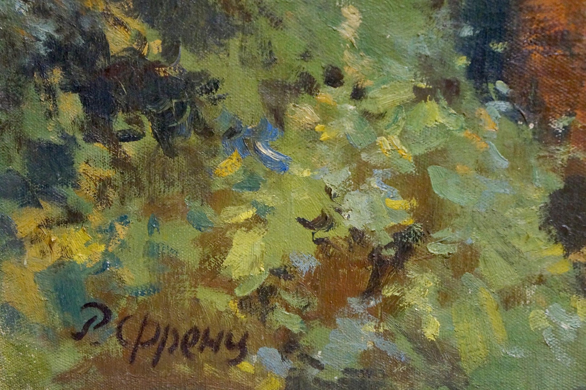 A forest stream is skillfully rendered in Rudolph Rudolfovich Frents' oil painting