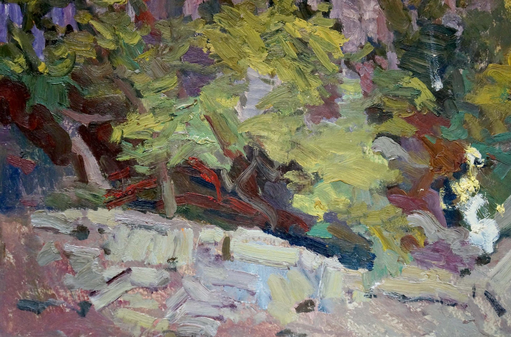 Victor Vladimirovich Babentsov's oil artwork, "Flower Tree," capturing botanical beauty.