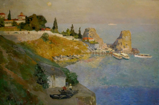 Oil painting City by the sea Shelyuto N. A.