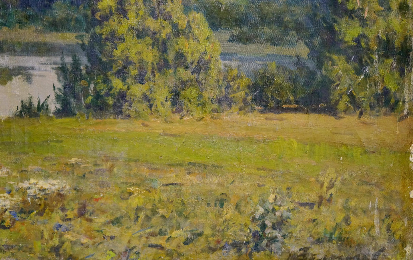 Oil painting By the evening Zemskov Lev Nikolaevich