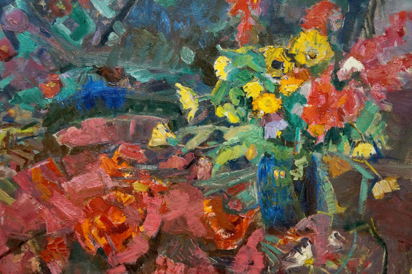 Oil painting Shvab Vladimir Flowers on the table