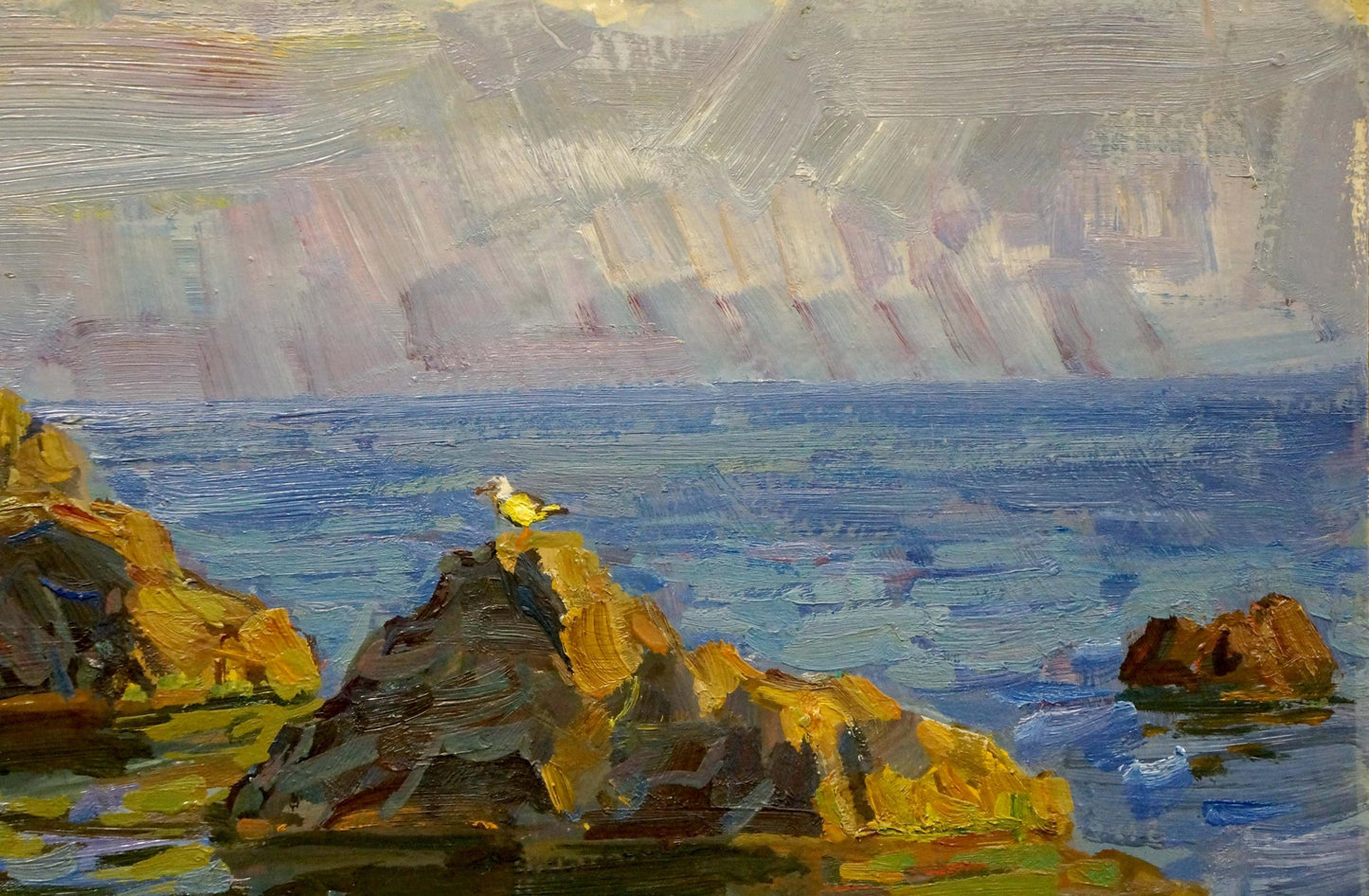 Oil painting Rocks in the sea Olkhov Vladimir Nikolaevich