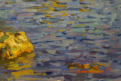 Oil painting Rocks in the sea Olkhov Vladimir Nikolaevich