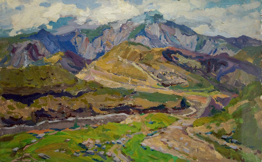 Oil painting Old roads Fomin Anatoly Nikiforovich