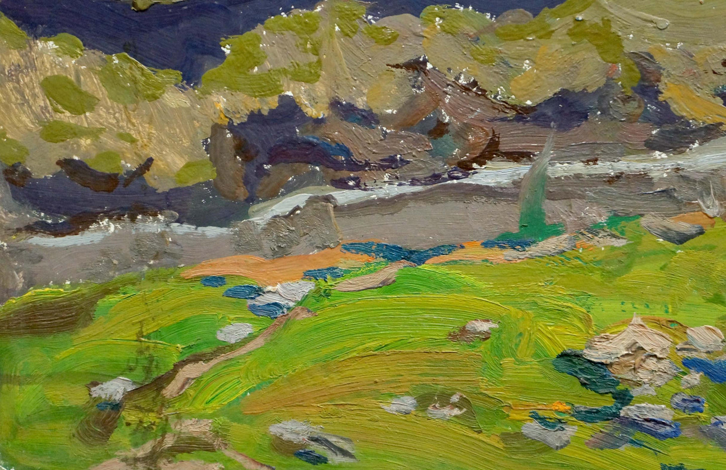 Oil painting Old roads Fomin Anatoly Nikiforovich