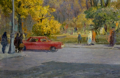 Oil painting City center Rudenko Vladimir Mikhailovich