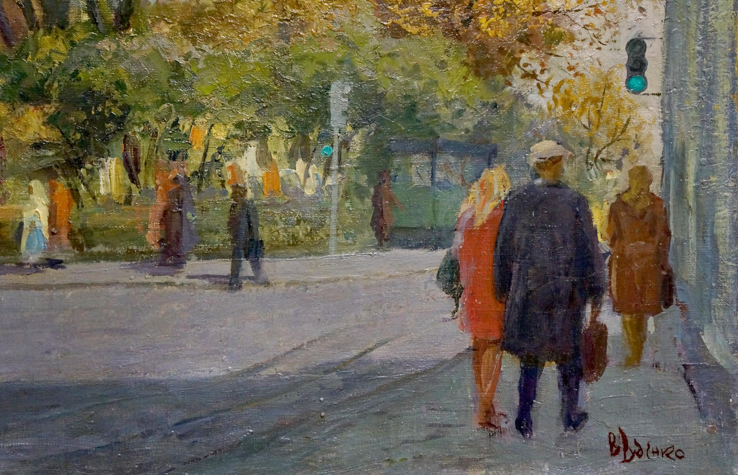 Oil painting City center Rudenko Vladimir Mikhailovich