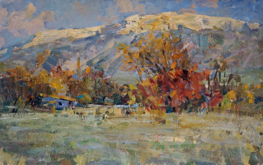 Oil painting Mountain landscape Stepan Filippovich Golub