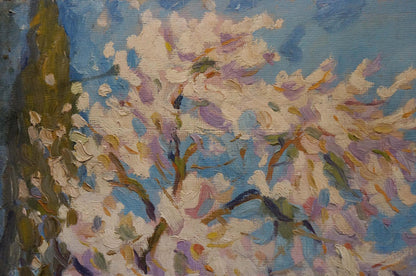 Oil painting Street landscape Karelin Vyacheslav