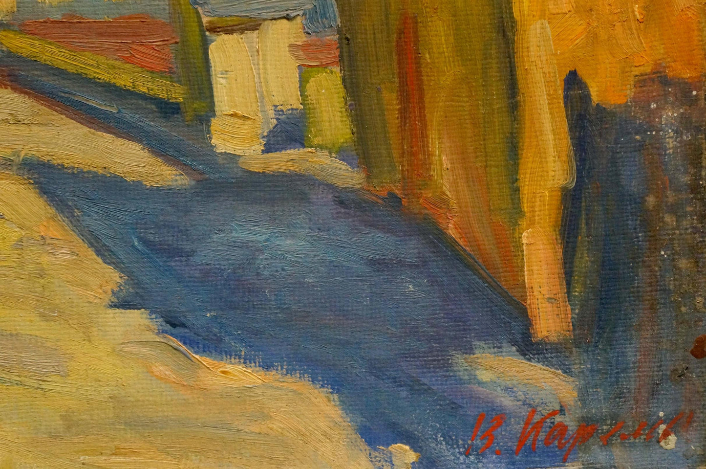 Oil painting Street landscape Karelin Vyacheslav