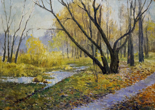 Oil painting Landscape in the forest Sakhnenko Viktor Ivanovich