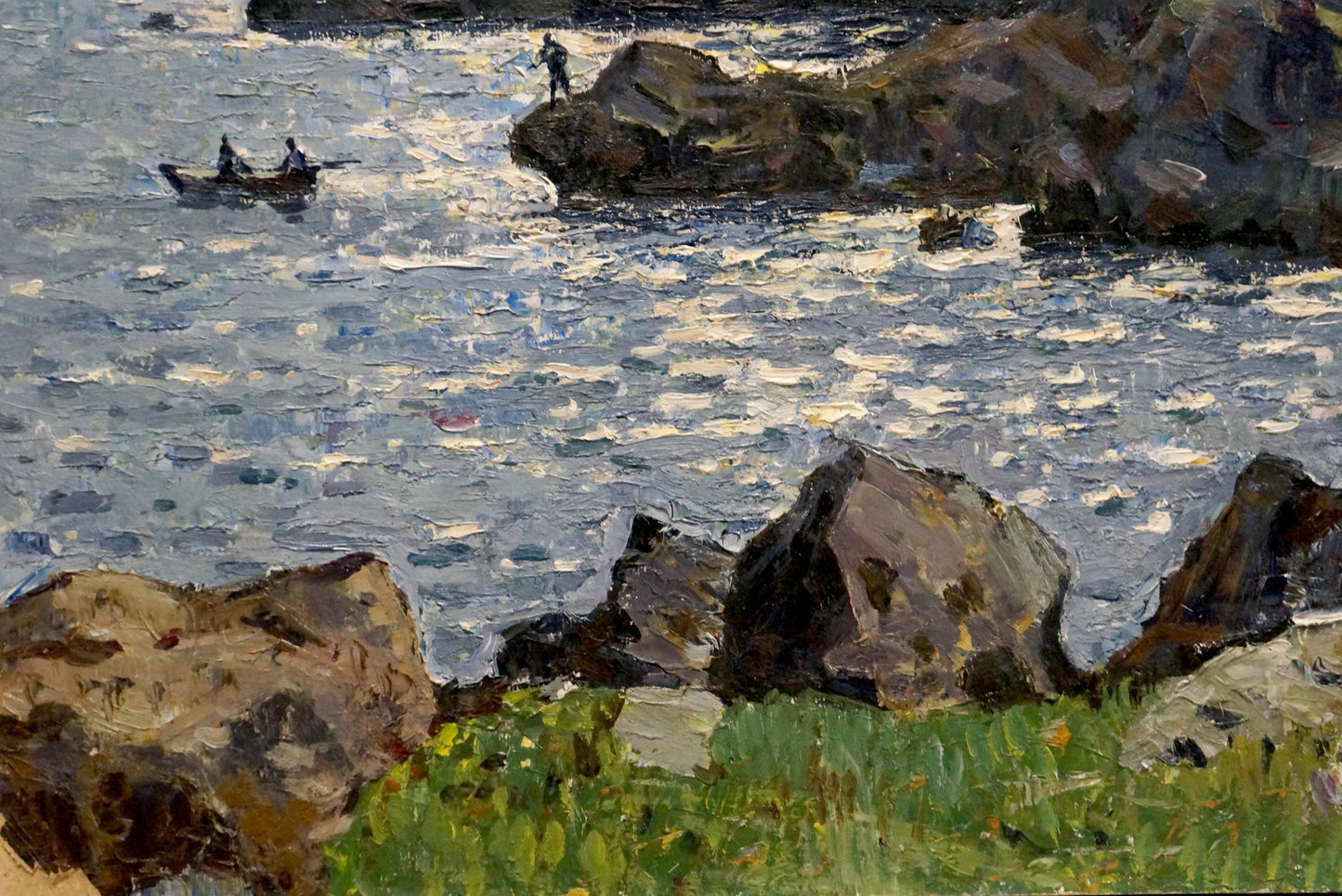 Oil painting People by the shore Konovalov Yuri Alexandrovich