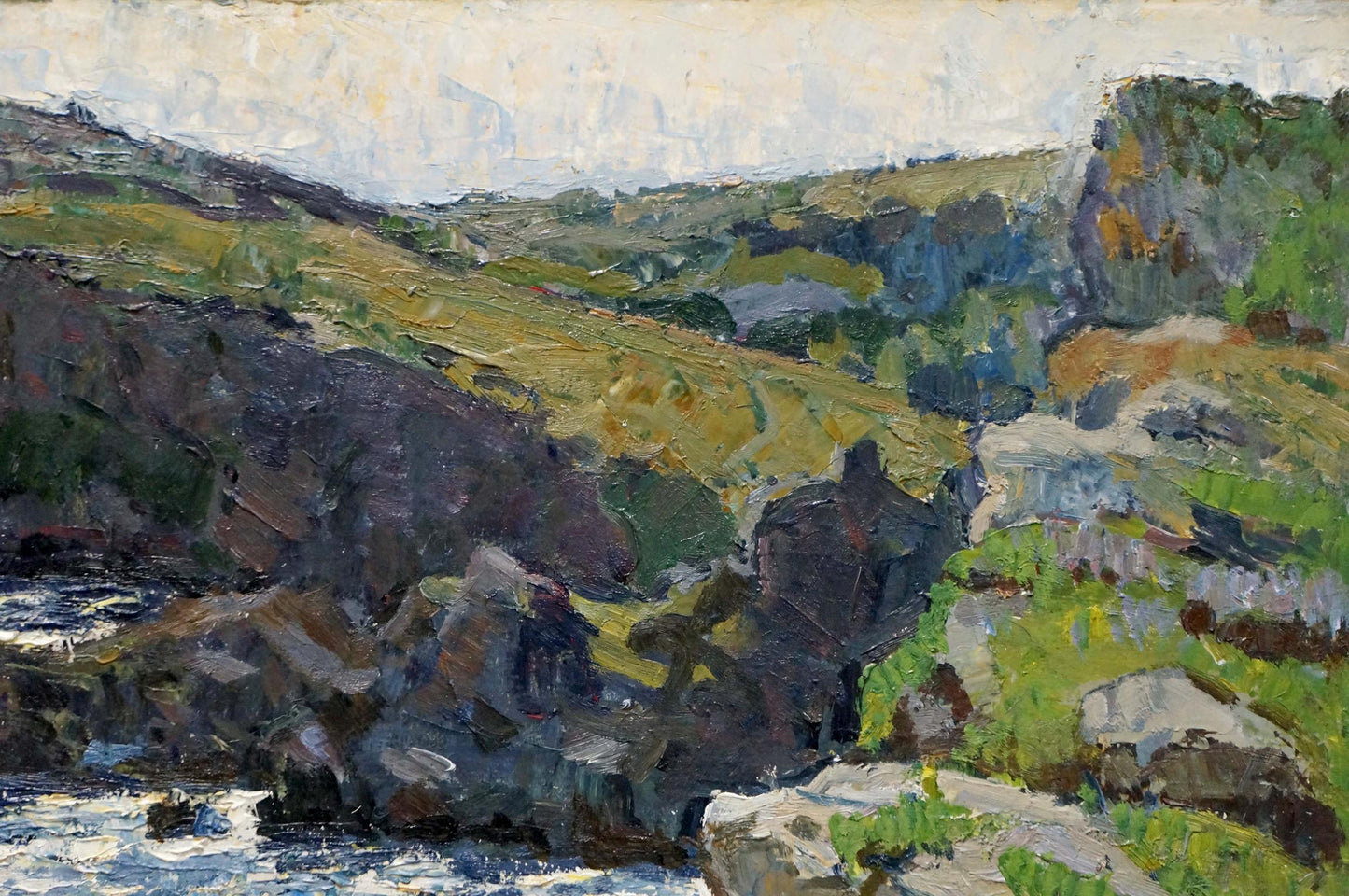 Oil painting People by the shore Konovalov Yuri Alexandrovich