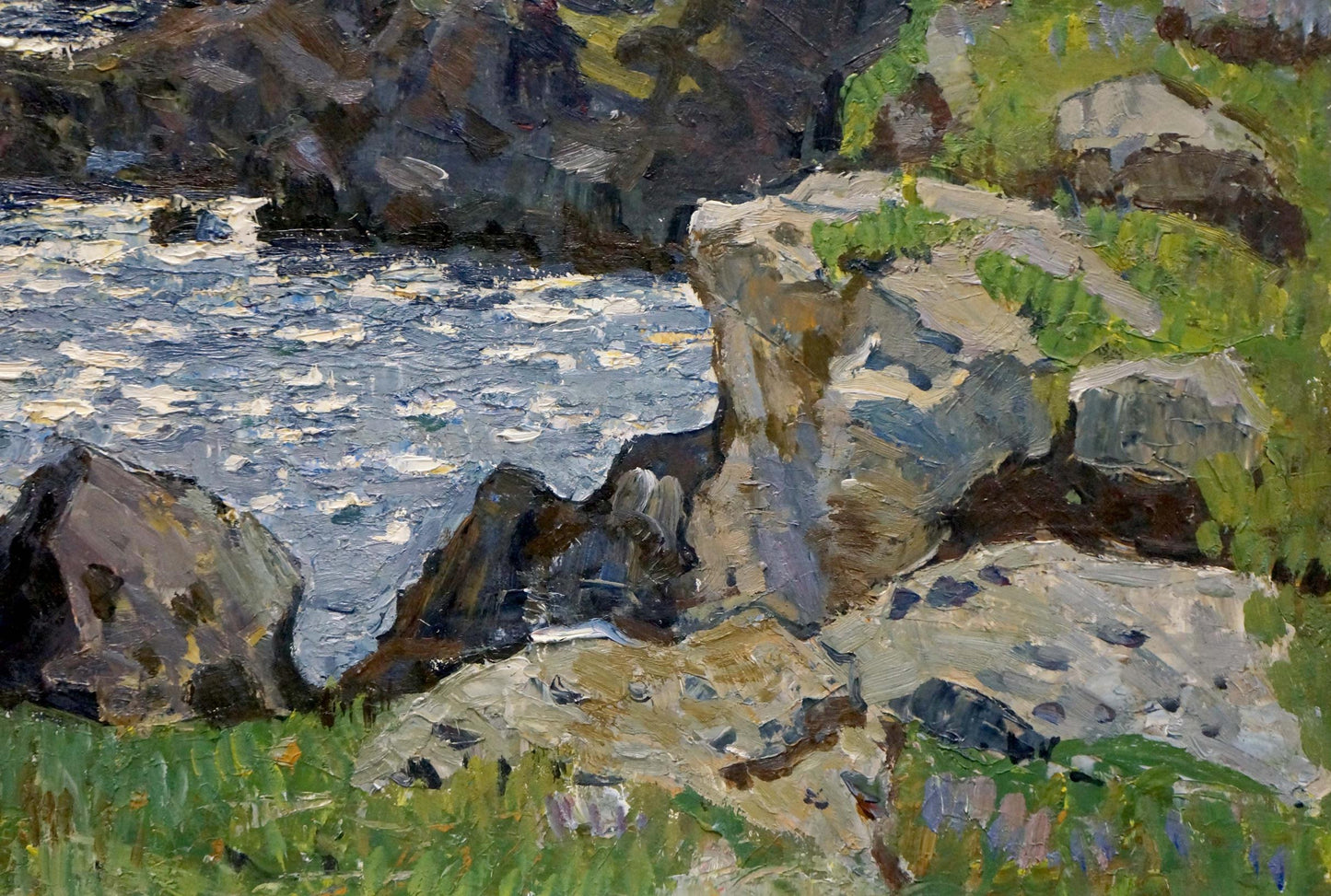 Oil painting People by the shore Konovalov Yuri Alexandrovich