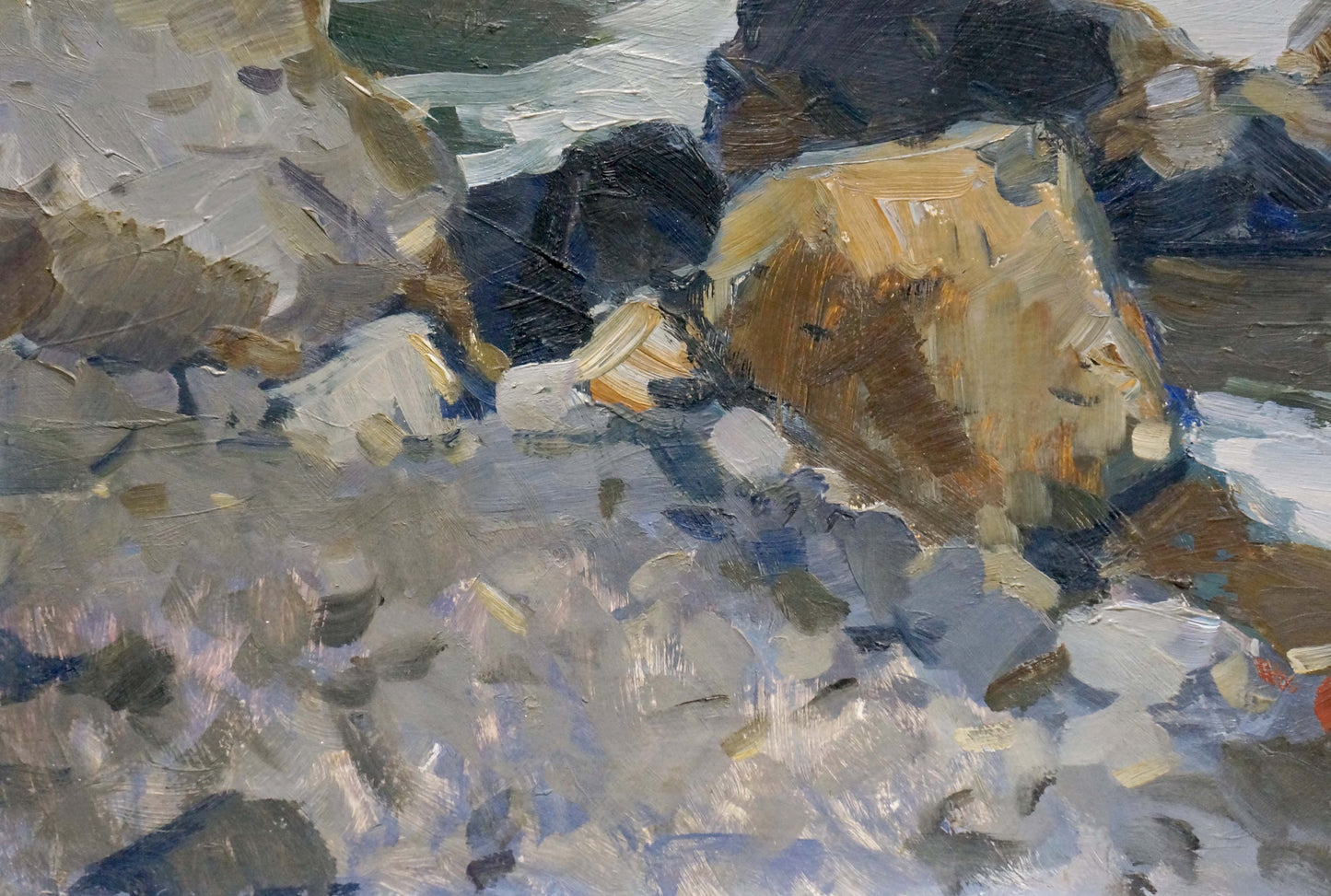 Oil painting People fishing