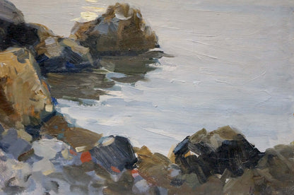 Oil painting People fishing