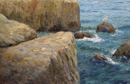 Oil painting Shore landscape Martynov Anatoly Vladimirovich