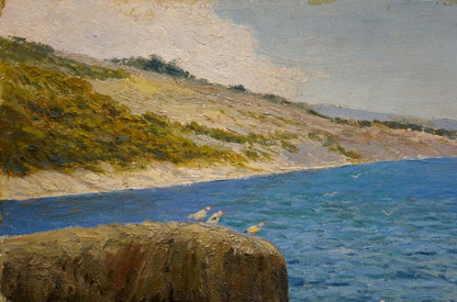 Oil painting Shore landscape Martynov Anatoly Vladimirovich