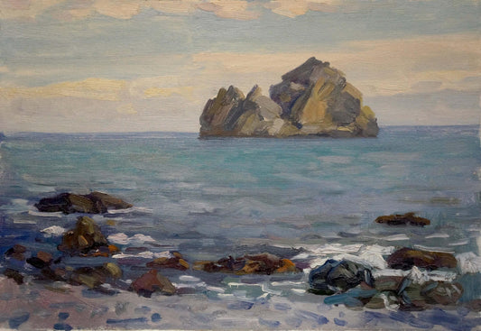 Oil painting Rock in the sea Konovalov Yuri Alexandrovich