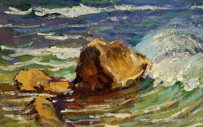 Oil painting Sea shore Gomolsky G.S.