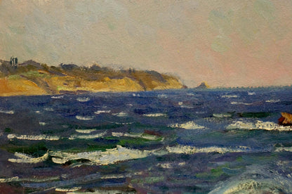 Oil painting Sea shore Gomolsky G.S.