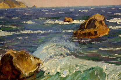 Oil painting Sea shore Gomolsky G.S.