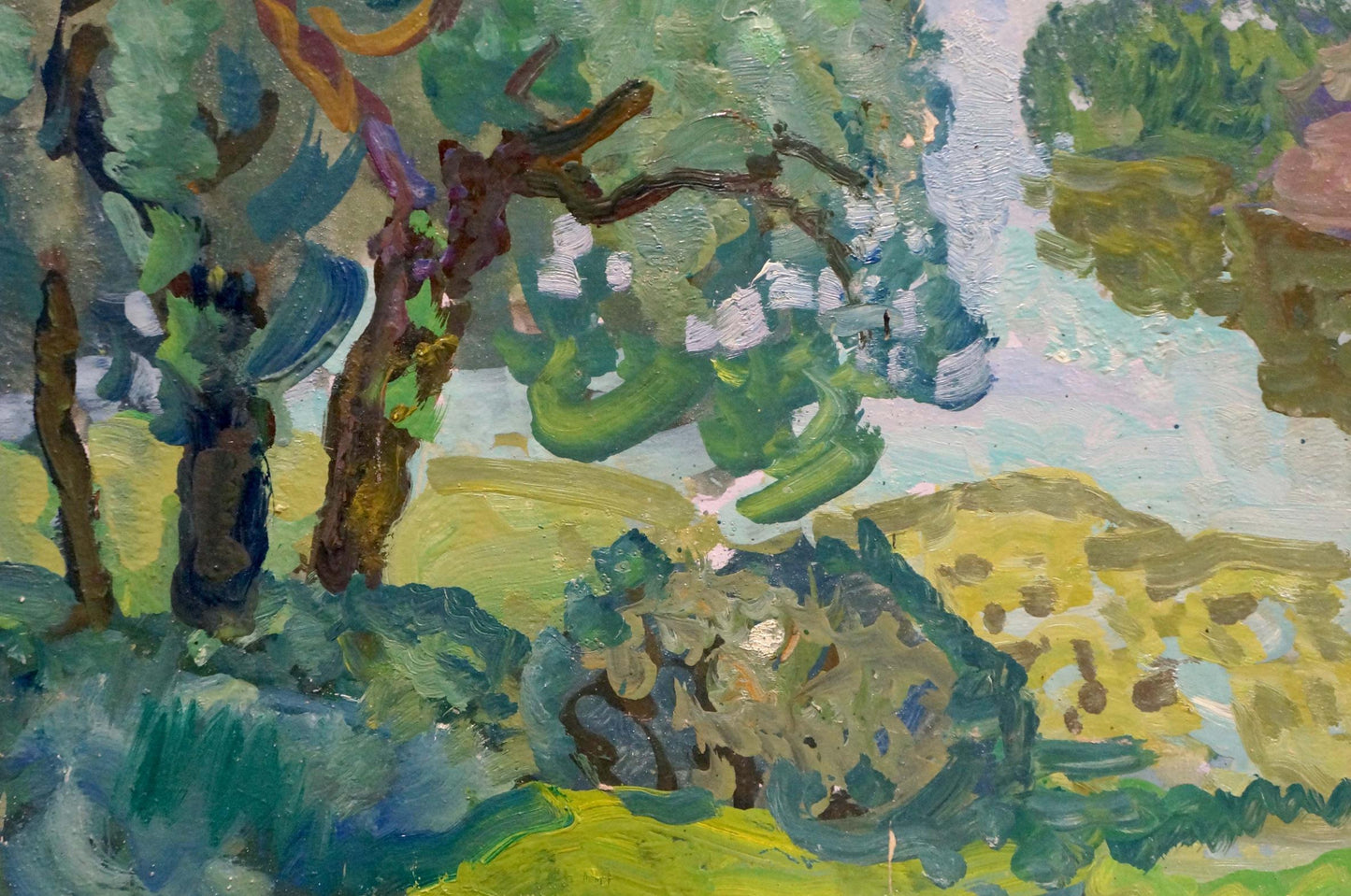 Oil painting Riverside Vista by Viktor Gaiduk