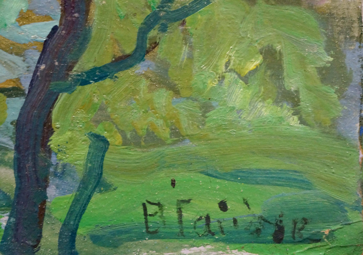 Oil painting Riverine Landscape by Viktor Gaiduk